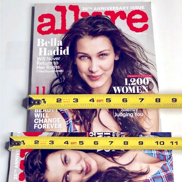 NEW ALLURE MAGAZINE MARCH 2016 BELLA HADID 25TH ANNIVERSARY ISSUE - Picture 10 of 16